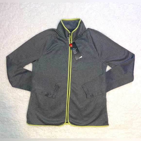 NWT - Under Armour Coldgear Grey Full Zip Fleece Golf Jacket Women's Size Large - Picture 1 of 7